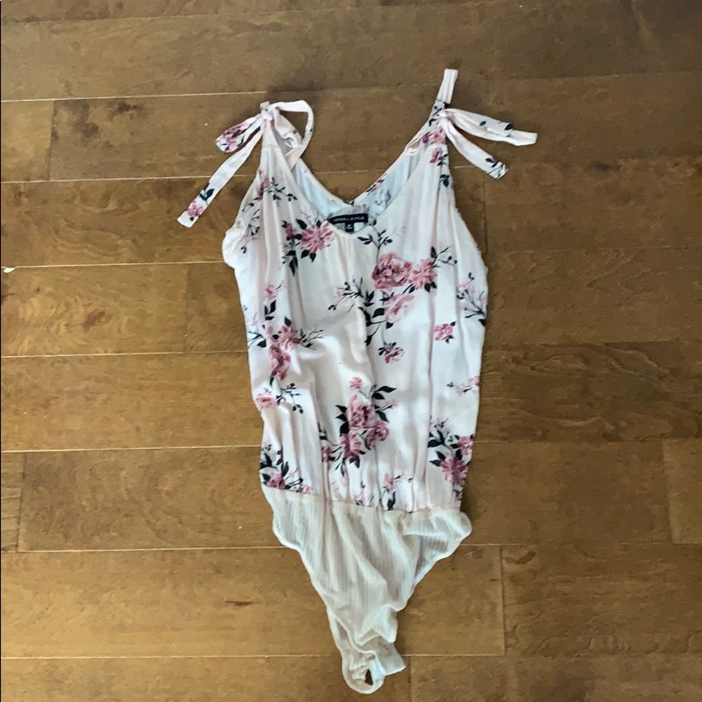 Pink Kendall & Kylie floral bodysuit, size M